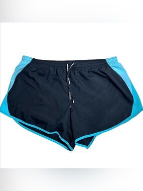 Nike Women’s Dri-FIT Running Shorts – Black & Teal/Green Size L 624272-017 NOTE